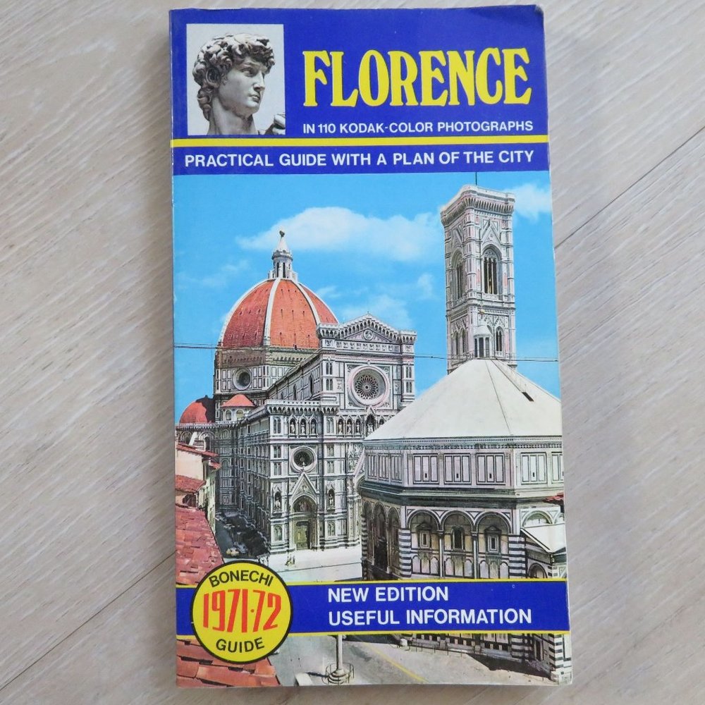 FLORENCE Bonechi Guide 1971-72 Practical Guide with a Plan of the City VINTAGE